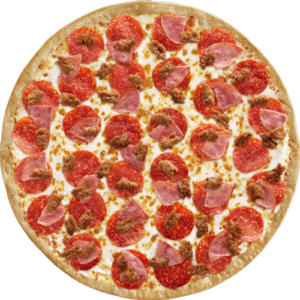 round about pizza cafe meat pizza